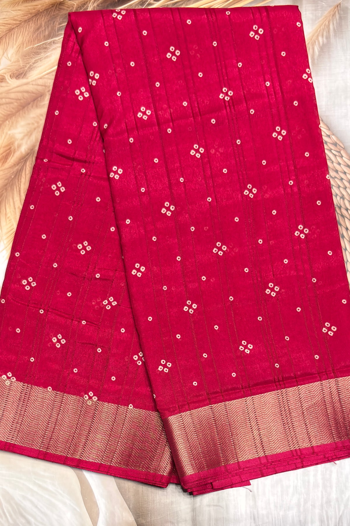 Premium Kotha Silk Saree - Open View