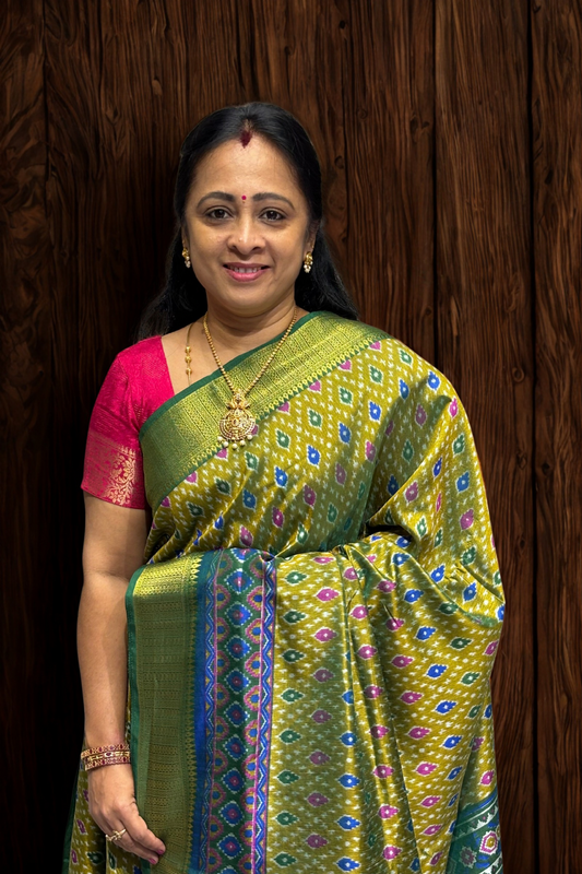 Semi Patola SIlk | Mehendi | MSP03