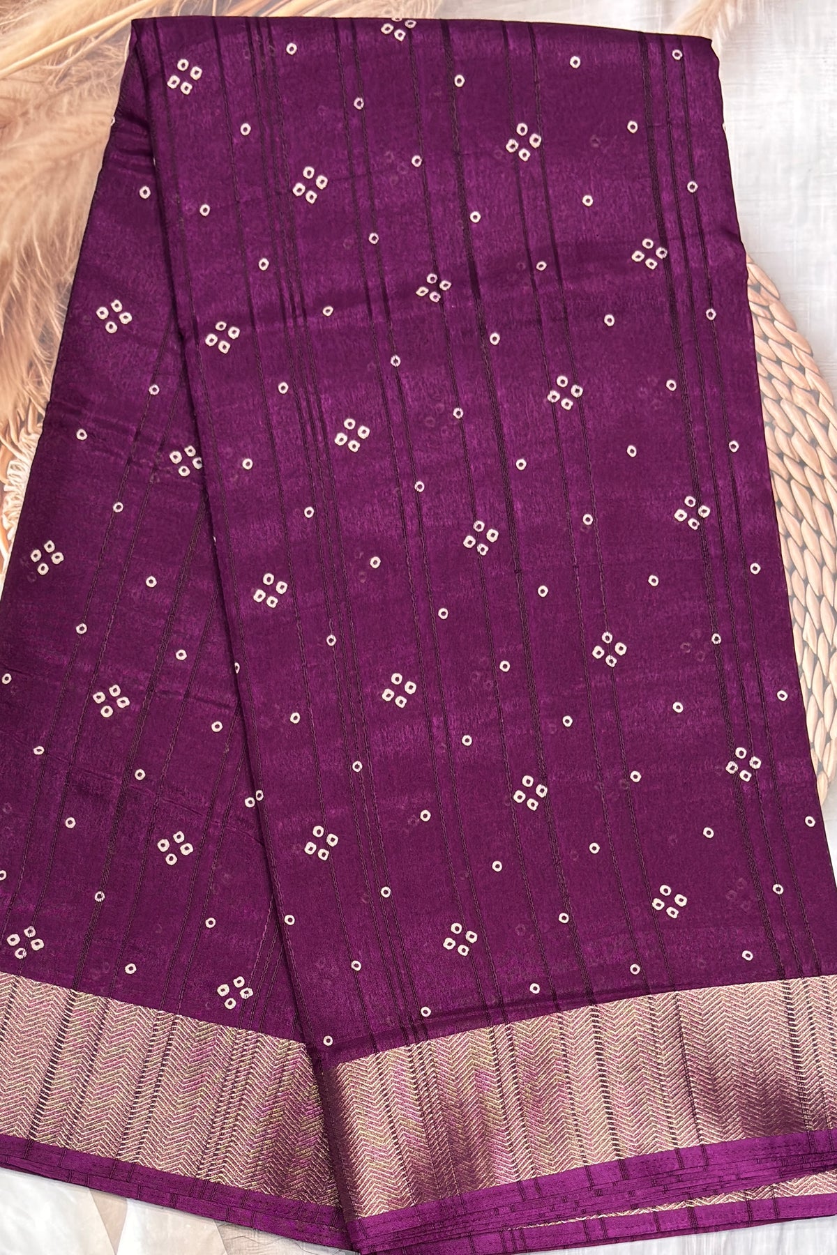 Premium Kotha Silk Saree - Open View