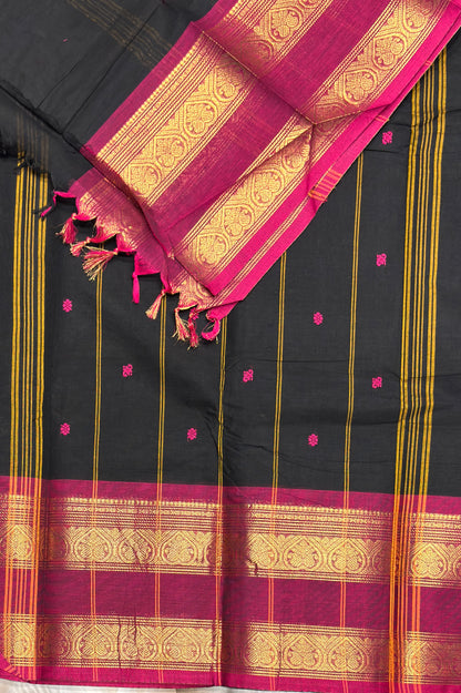 Kanchi Cotton Butta Design - Pallu