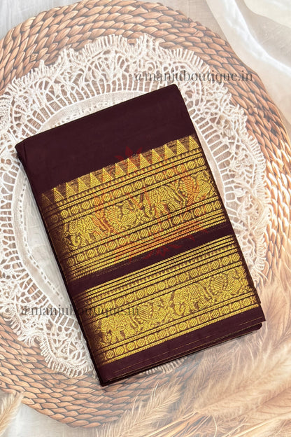 Meenakshi -Kanchi Cotton |Deep Maroon| MCK34