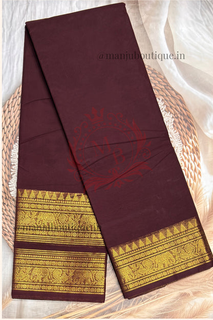 Meenakshi -Kanchi Cotton |Deep Maroon| MCK34