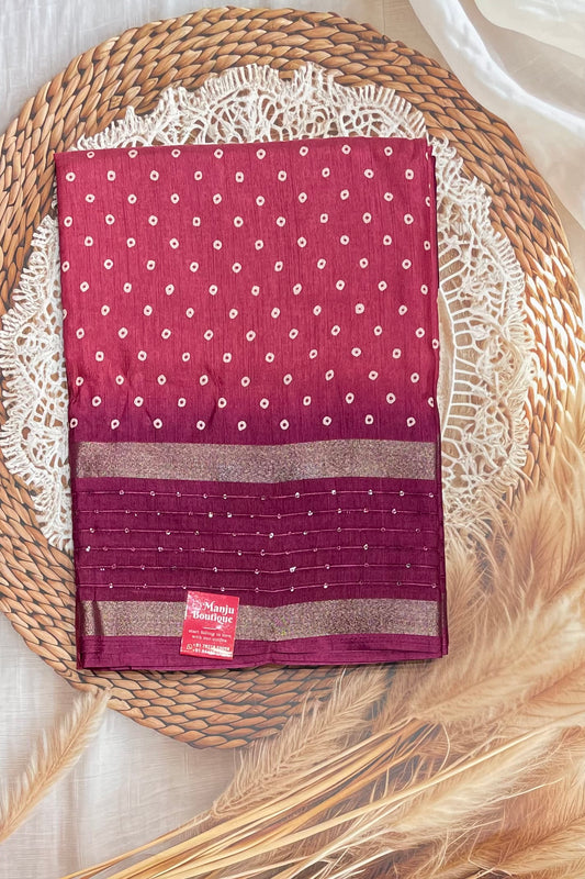 Premium Sequins Dola Silk Saree in Onion Pink – Elegant, Lightweight, and Shimmering Design | Manju Boutique